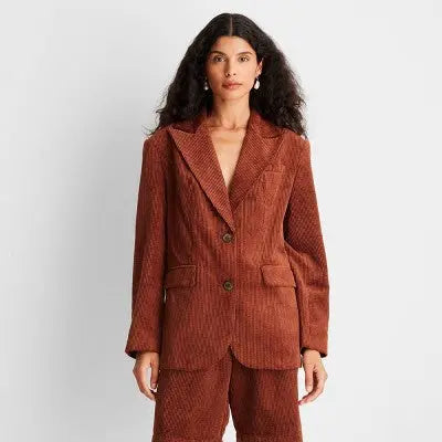 Future Collective With Reese Women's Plus Button Up Corduroy Blazer Jacket Future Collective with ReeseBullseye Deals