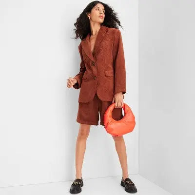 Future Collective With Reese Women's Plus Button Up Corduroy Blazer Jacket Future Collective with ReeseBullseye Deals