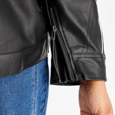 Future Collective With Reese Women's Zip-Up Leather Jacket Future Collective with ReeseBullseye Deals