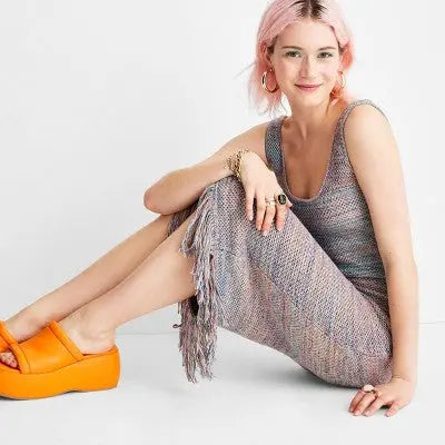 Future Collective with Alani Noelle Crochet Fringe Hem Boho Midi Dress Future Collective with Alani NoelleBullseye Deals