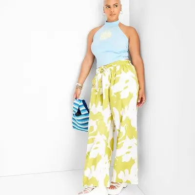 Future Collective with Alani Noelle Women's Floral Wide Leg Relaxed Pants Future Collective with Alani NoelleBullseye Deals