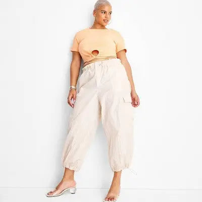 Future Collective with Alani Noelle Women's High Rise Relaxed Leg Ankle Joggers Future Collective with Alani NoelleBullseye Deals