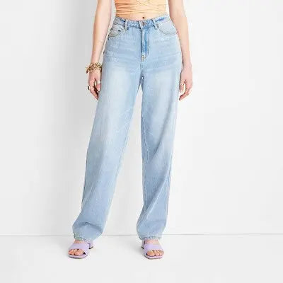Future Collective with Alani Noelle Womens Plus Relaxed Leg Full Baggy-Fit Jeans Future Collective with Alani NoelleBullseye Deals