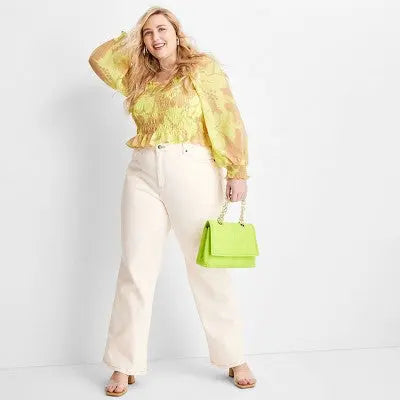 Future Collective with Gabriella Womens Plus High Rise Slim Flare Full Jeans Future Collective with GabriellaBullseye Deals