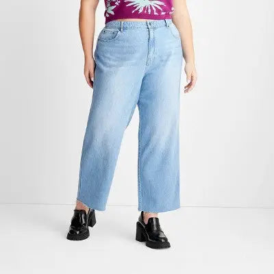 Future Collective with Gabriella Womens Plus Straight Leg Full Denim Pants Future Collective with GabriellaBullseye Deals