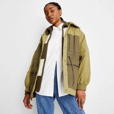 Future Collective with Reese Two-Tone Quilt Lined Nylon Jacket Future Collective with ReeseBullseye Deals