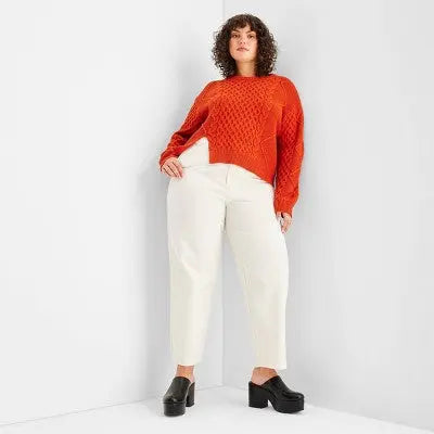 Future Collective with Reese Womens Plus Standard Fit Full Straight Denim Pants Future Collective with ReeseBullseye Deals