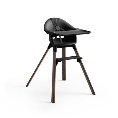 New - Stokke Clikk High Chair All-in-One with Tray & Harness - Black Warm Brown