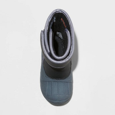 New - Cat & Jack Toddler Faux Leather Hook-And-Loop Ankle Winter Boots Waterproof Cat & JackBullseye Deals