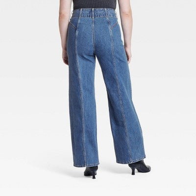 New - Women's High-Rise Tailored Wide Leg Jeans - Universal Thread Universal ThreadBullseye Deals