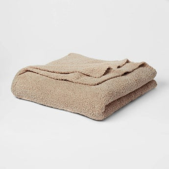 New - Full/Queen Cozy Chenille Bed Blanket True Khaki - Threshold - Secondipity