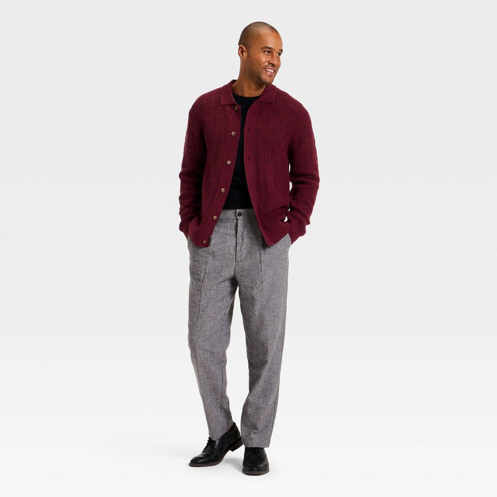 New - Men's Long Sleeve Cardigan Sweater - Goodfellow & Co™ Red L