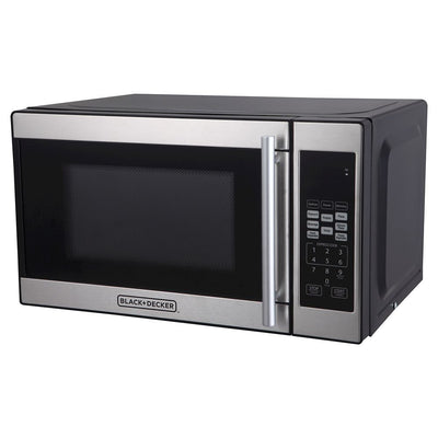 Open Box - BLACK+DECKER 0.7 cu ft 700W Microwave Oven - Black - EM720CPN-P: Countertop, Small Dorm Microwave, Child Lock, 8 Programs