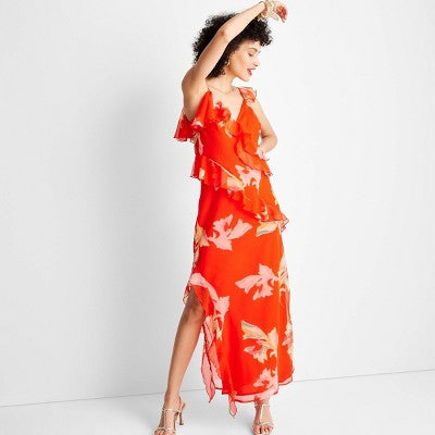 New - Future Collective with Jenee Naylor Women's Ruffle Maxi Dress Future Collective with Jenee NaylorBullseye Deals