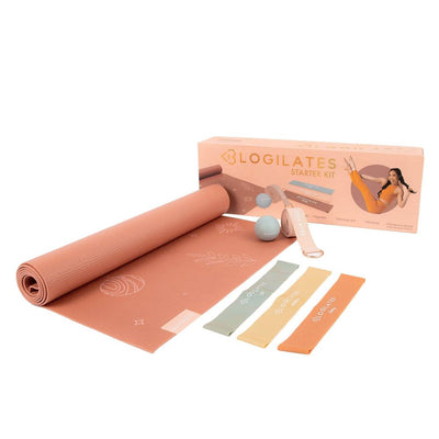 New - Blogilates Starter Fit Kit: Yoga Mat, Strap & Exercise Band for Core Muscles