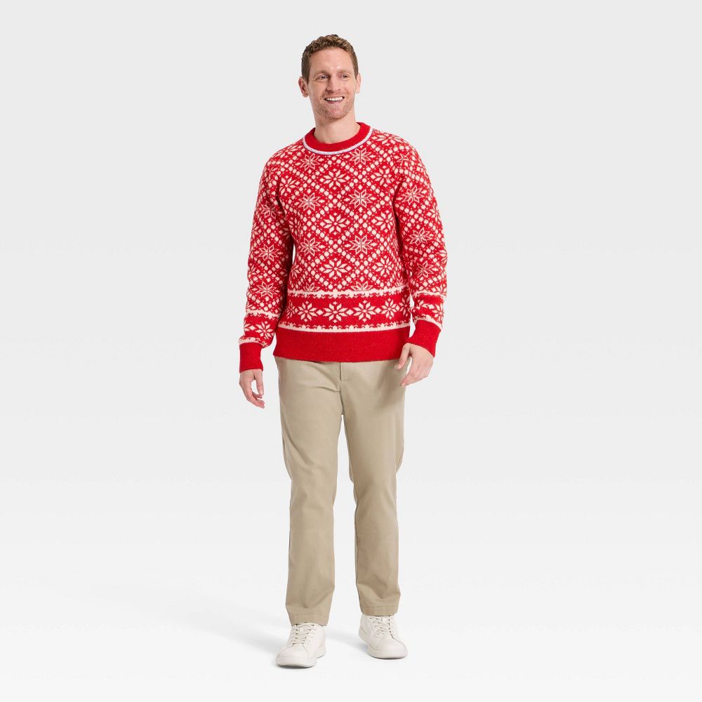 New - Men's Fair Isle Sweater - Goodfellow & Co™ Red S