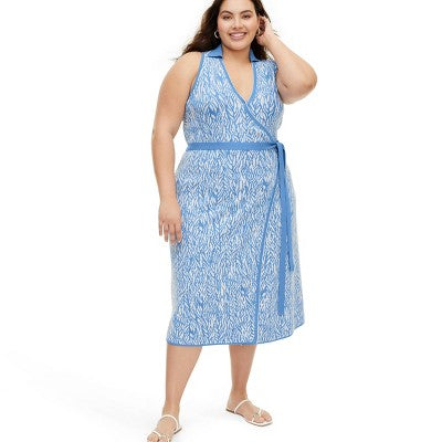 New - Diane von Furstenberg Women's Collared Midi Wrap Dress Diane von Furstenberg for TargetBullseye Deals