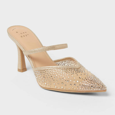 New - Women’s Sonia Heels with Memory Foam Insole – A New Day™ Beige 8.5