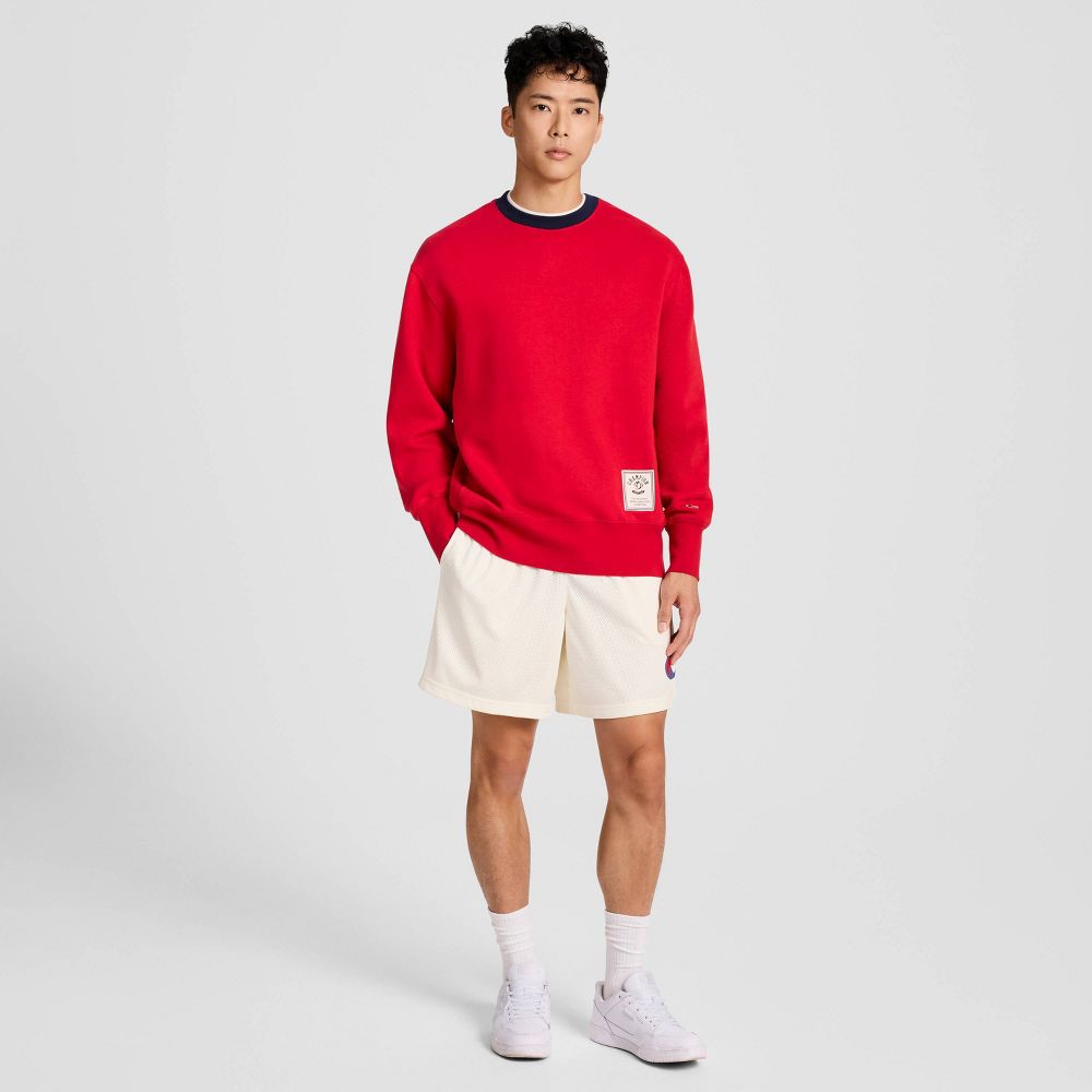 New - Champion Men's Double Ribbed Sweatshirt - Lava Falls S