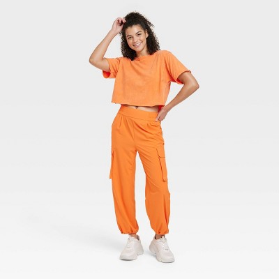 New - JoyLab Women's Cinch Hem Woven Cargo Pants High Rise Casual Fit JoyLabBullseye Deals