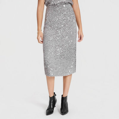 New - Women's Sequin Pencil Skirt - A New Day™ Gray XL