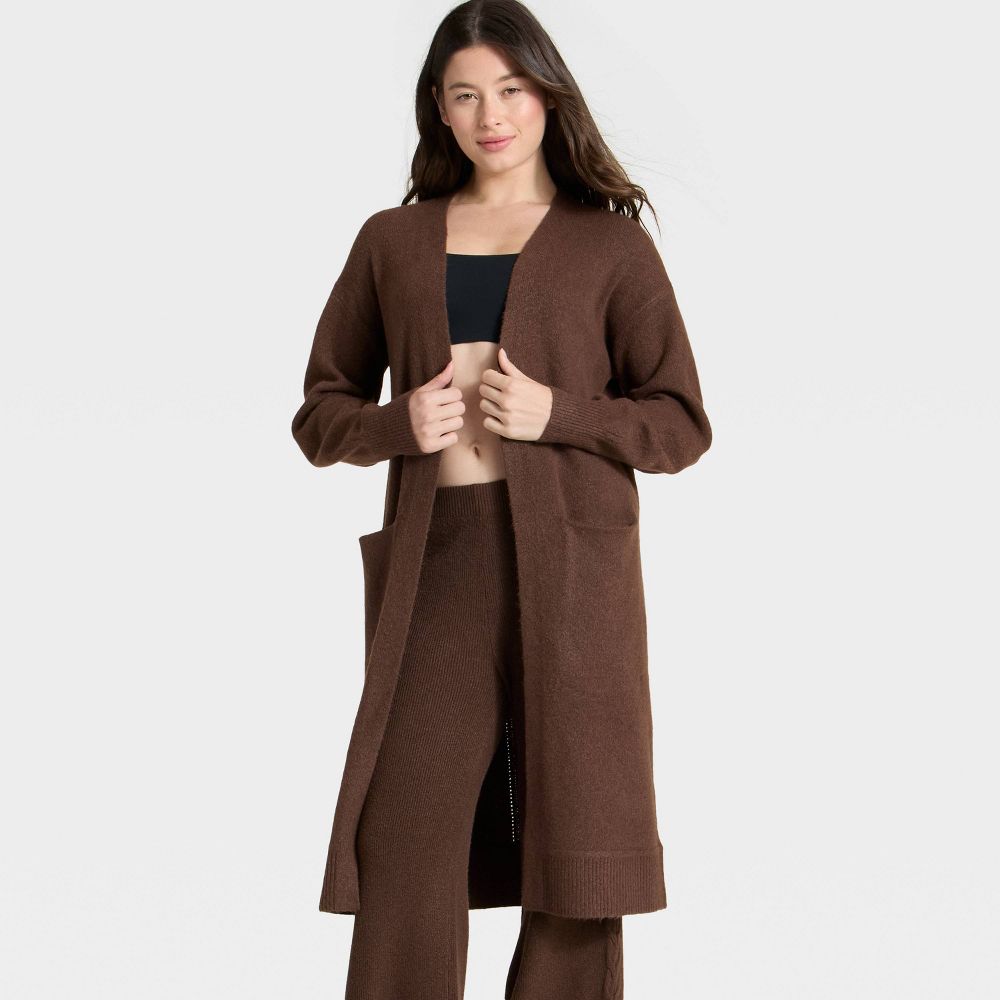 Open Box - Women's Sweater Robe - Auden™ Heather Brown M/L