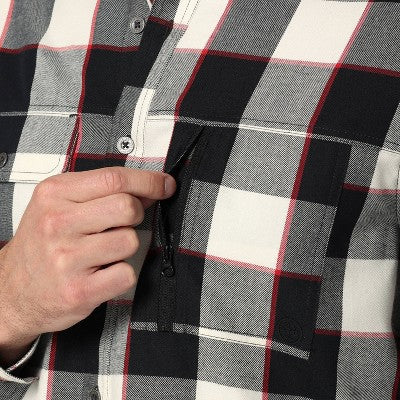 New - Wrangler Men's Button Up Flannel Shirt Basic Front Flap Pocket Zipper WranglerBullseye Deals