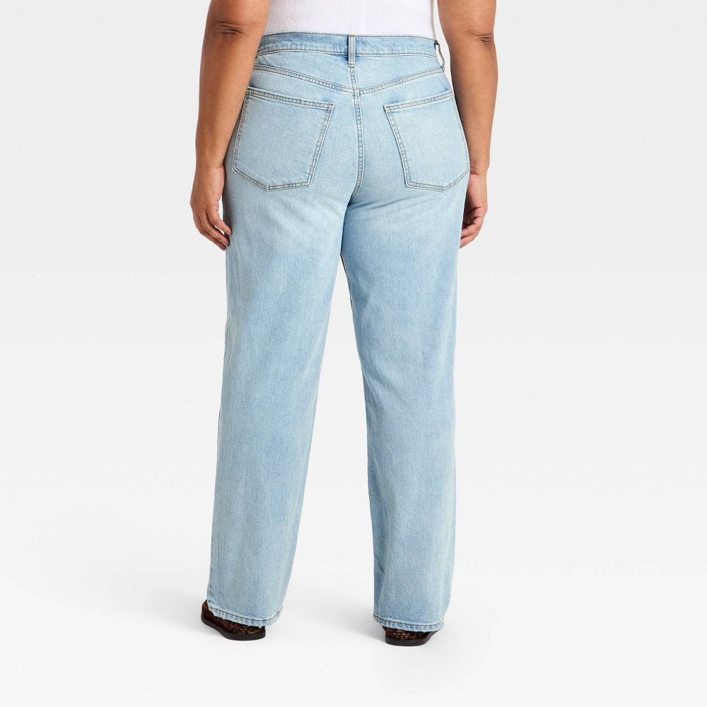 New - Women's Highest-Rise Vintage Straight Jeans - Universal Thread™ Light Wash 4