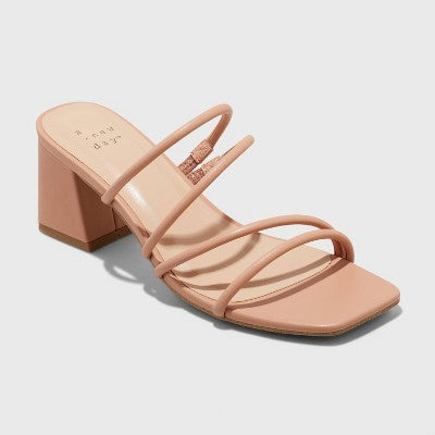 New - A New Day Women's Chunky Block Heel Slip On Mule Sandals A New DayBullseye Deals