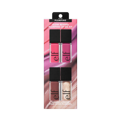 New - e.l.f. Glow Reviver Plumping Lip Oil Gift Set - 4pc