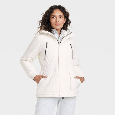 New - All In Motion Women's Zip Winter Hooded Wind-Resistant Snow Sport Jacket All in MotionBullseye Deals