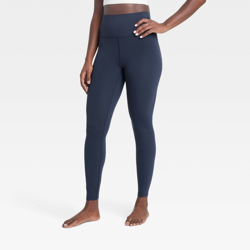 New - Women's Everyday Soft Ultra High-Rise 7/8 Leggings - All In Motion™ Navy Blue M: Moisture Wicking, Quick Drying