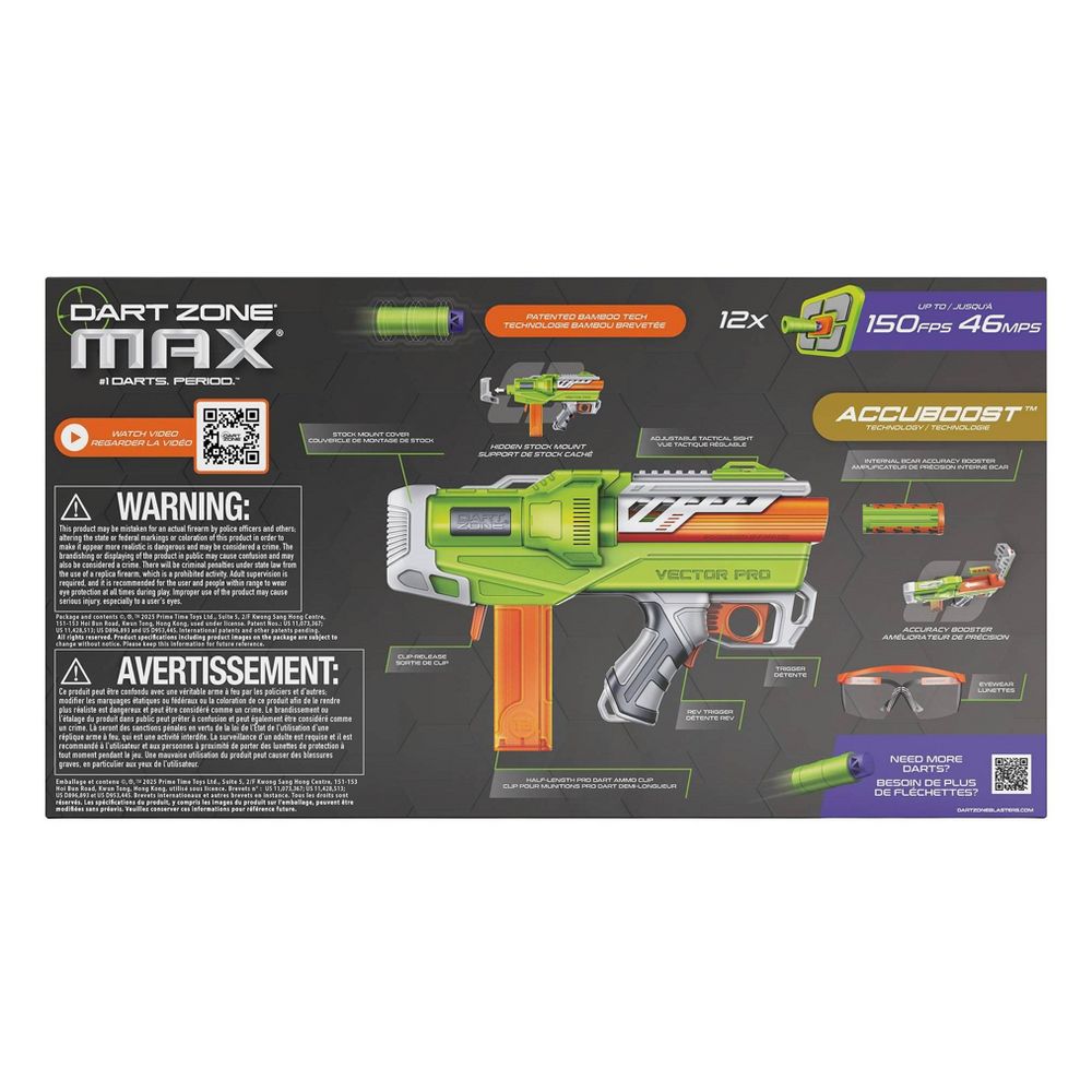 New - Dart Zone Covert Ops Max Vector Pro Toy Blaster