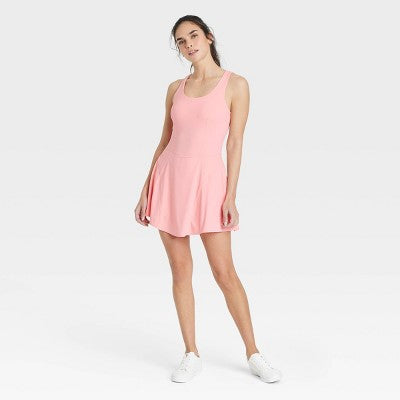 New - JoyLab Women's Knit Lace Up Active Athletic Tennis Dress with Pockets JoyLabBullseye Deals