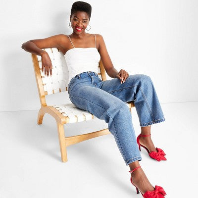 Open Box - Women's Mid-Rise Wide Leg Jeans - Future Collective Future CollectiveBullseye Deals