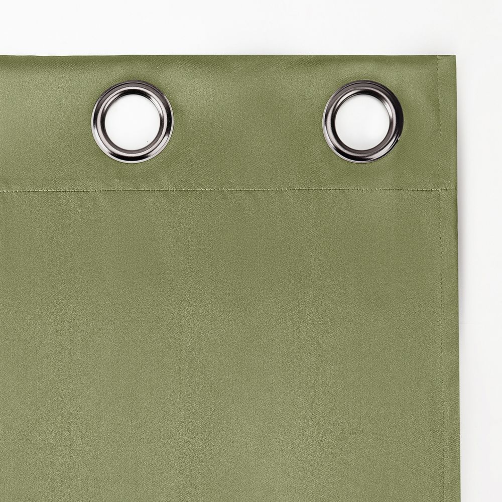 New - 52"x84" Sun Zero 100% Blackout Oslo Theater Grade Grommet Curtain Panel Sage Green: Modern Energy Efficient Indoor