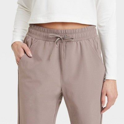 New - All In Motion Women's Stretch Woven High-Rise Tapered Pants Jogger UPF 50+ All In MotionBullseye Deals