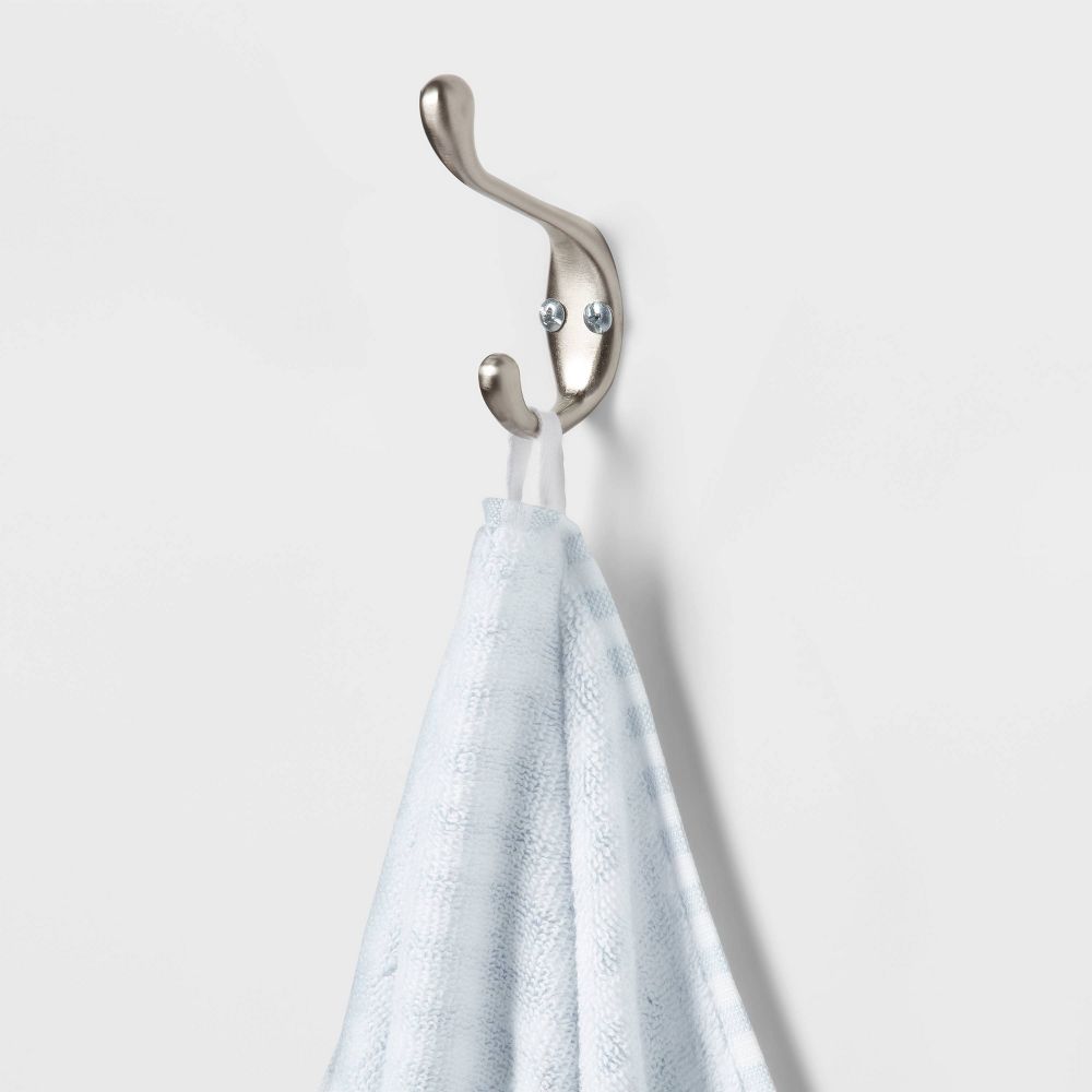 New - 2pc Traditional Gingham Plaid Bath Towel Blue- Threshold™