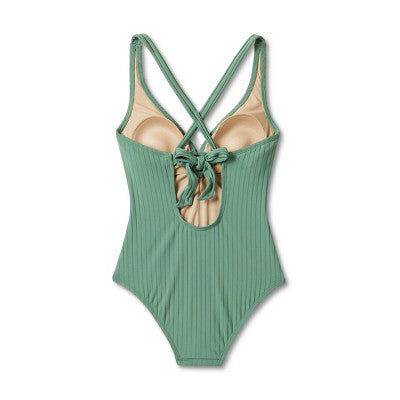 New - Kona Sol Women's Medium Coverage One Piece Swimsuit Ribbed Swimwear Kona SolBullseye Deals