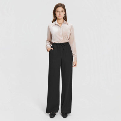 New - Women's Texture Pull-On Pants - Universal Thread™ Black L