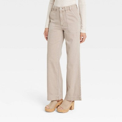 Universal Thread Women's High Waisted Wide Leg Cropped High-Rise Jeans Universal ThreadBullseye Deals