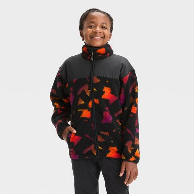 New - All In Motion Kids Full Zip High-Pile Cozy Sweatshirt Mock Turtleneck All In MotionBullseye Deals
