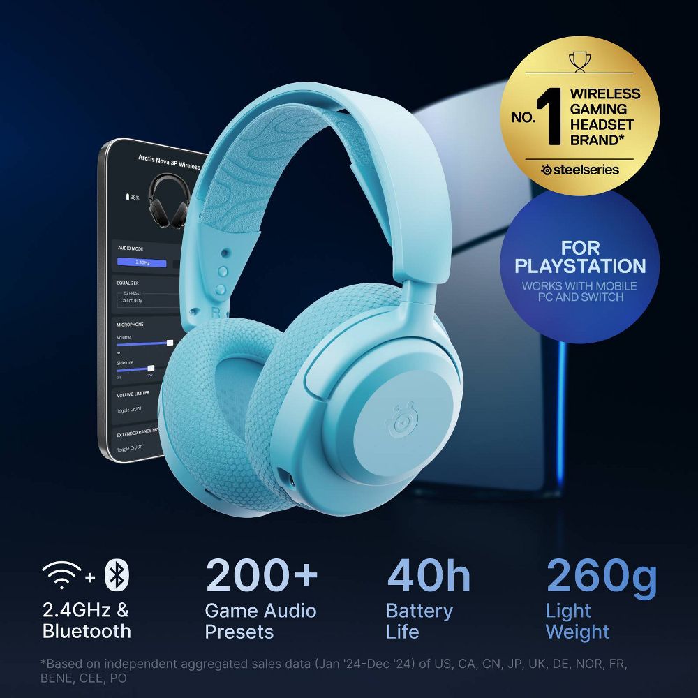 Open Box - SteelSeries Arctis Nova 3XW Headset - Aqua