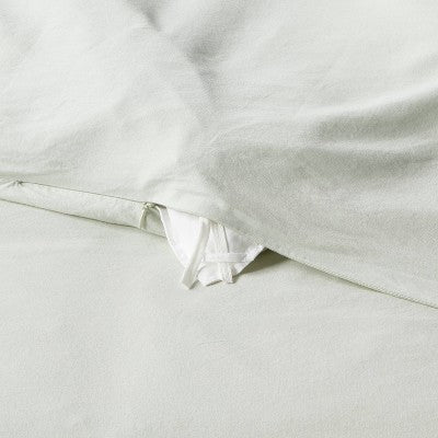 New - Threshold Duvet Cover Set 100% Cotton Sateen Solid 250TC ThresholdBullseye Deals