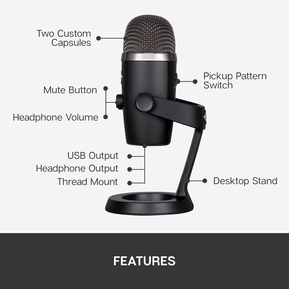 Open Box -  BLUE YETI MICROPHONE BLACK 836213001639