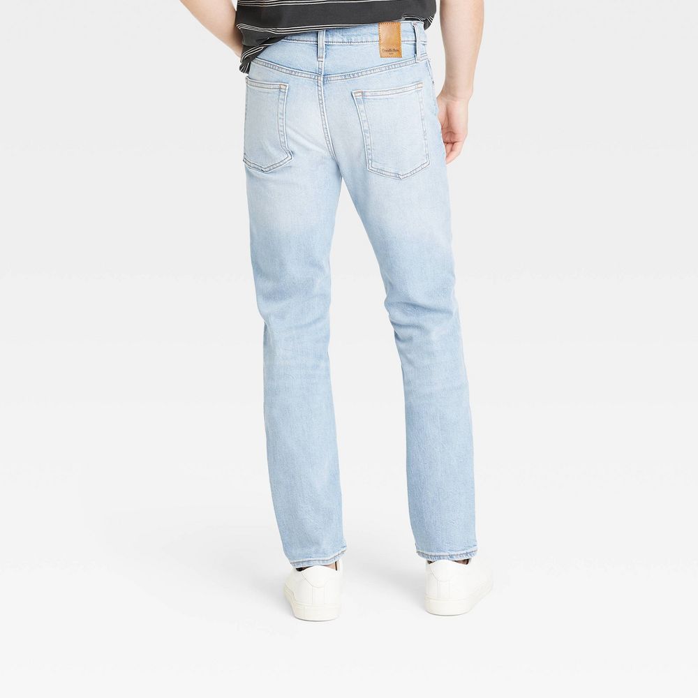 New - Men's Slim Fit Jeans - Goodfellow & Co™ Light Blue Denim 34x30: Heavyweight Twill, Stretch, Mid Rise