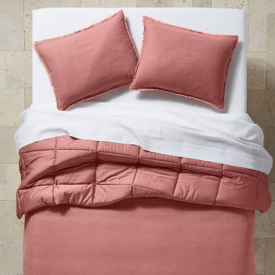 Heavyweight Linen Blend Comforter & Sham Set - Casaluna™ CasalunaBullseye Deals