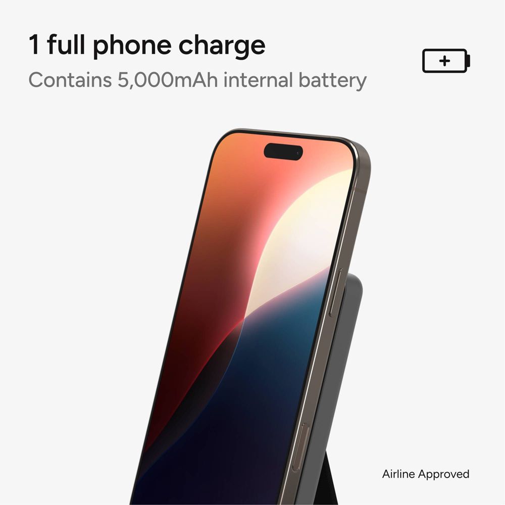 Open Box - Mophie 5000mAh Qi2 15w Power Bank with Stand