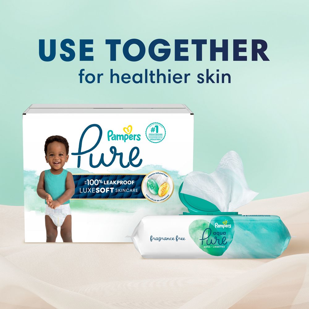 New - Pampers Pure Protection Diapers Super Pack - Size 5 - 48ct