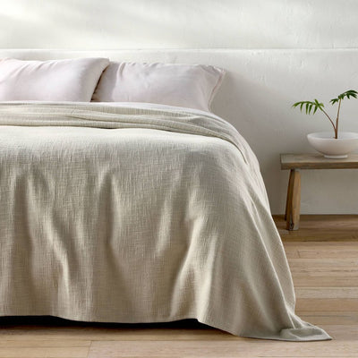 Open Box - King Cotton Slub Blanket Light Olive Green - Casaluna™
